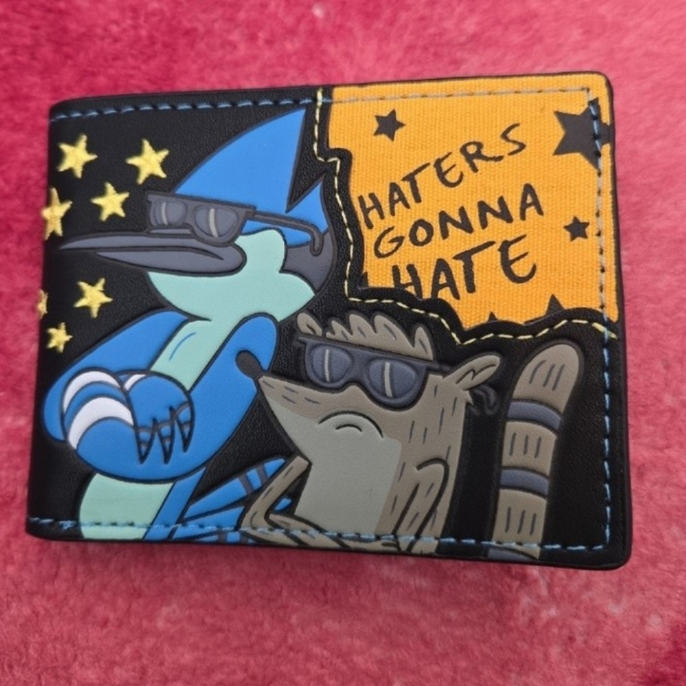 New regular show mordecai and Rigby anime manga leather wallet